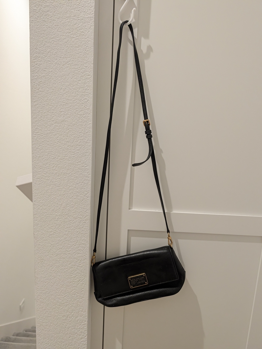 Marc by Marc Jacobs Black Leather Flap Crossbody Bag